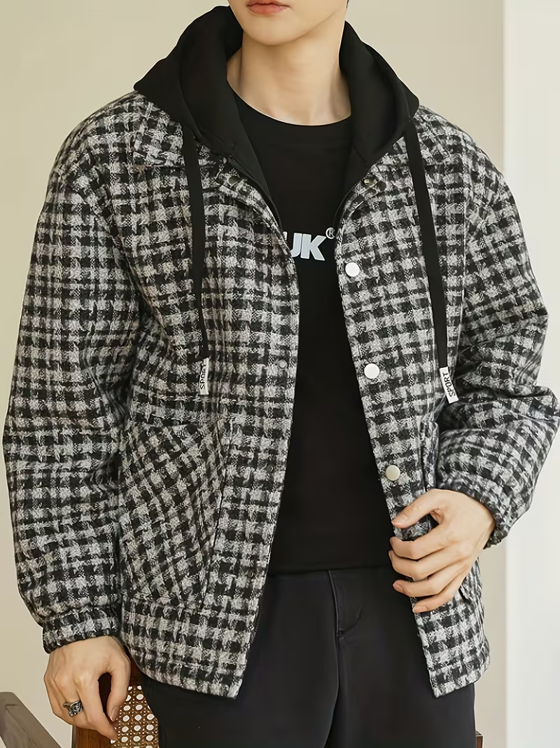 Men’s Geometric Hooded Jacket