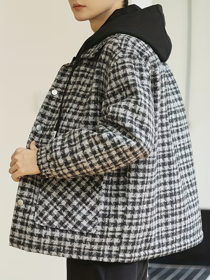 Men’s Geometric Hooded Jacket