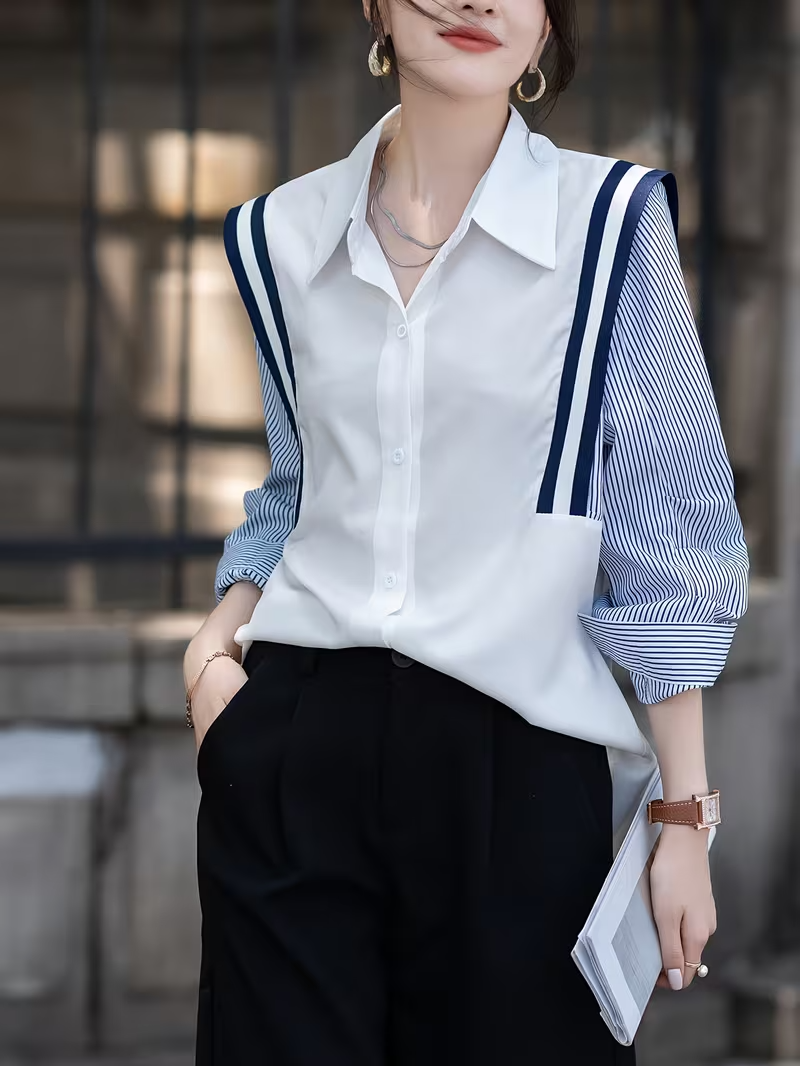 Women’s Collared Striped Shirt